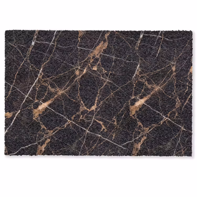 Marmer - Goud - Abstract - Zwart Deurmat klein -zkaufland3d