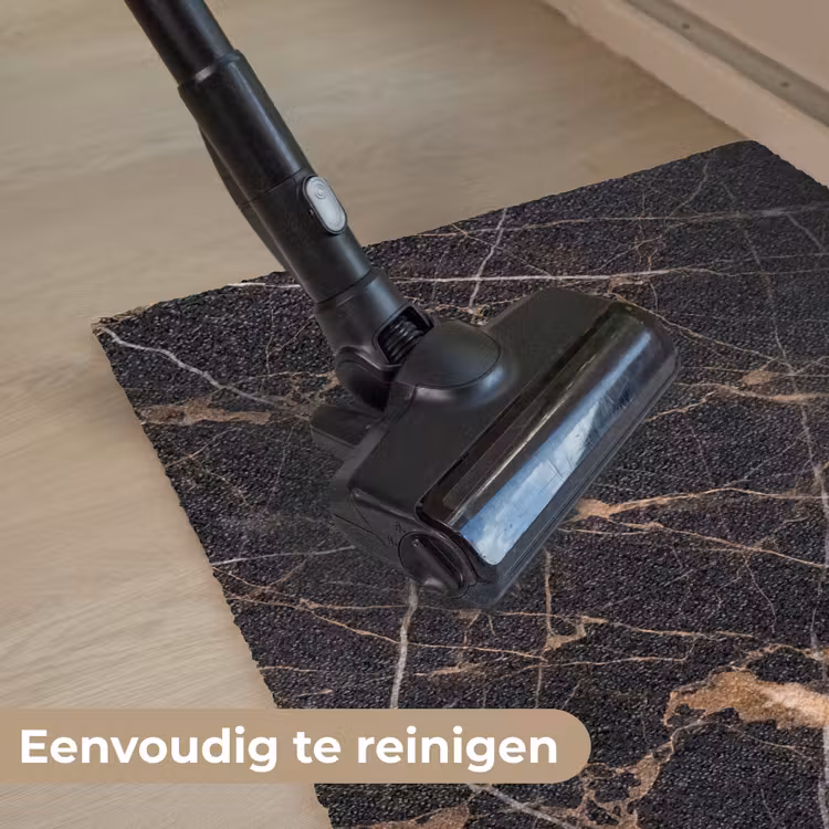 Marmer - Goud - Abstract - Zwart Deurmat klein -reinigen_NL