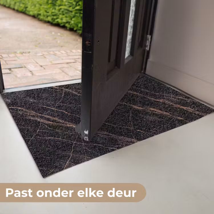 Marmer - Goud - Patroon - Luxe - Zwart Deurmat klein -USP_NL
