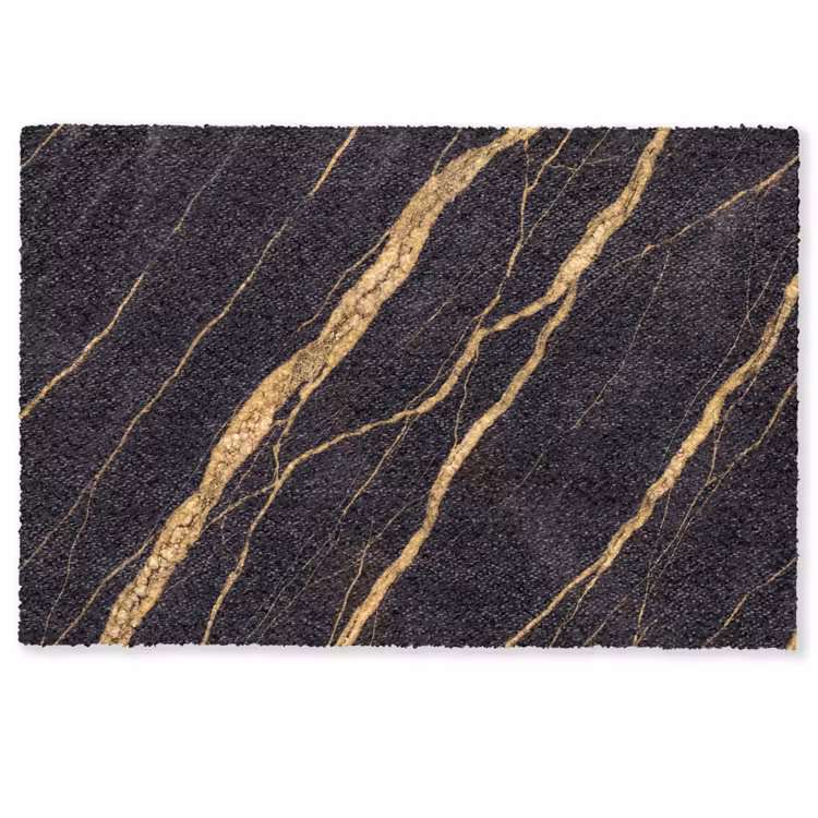 Marmer - Goud - Textuur - Abstract - Zwart Deurmat klein -zkaufland3d