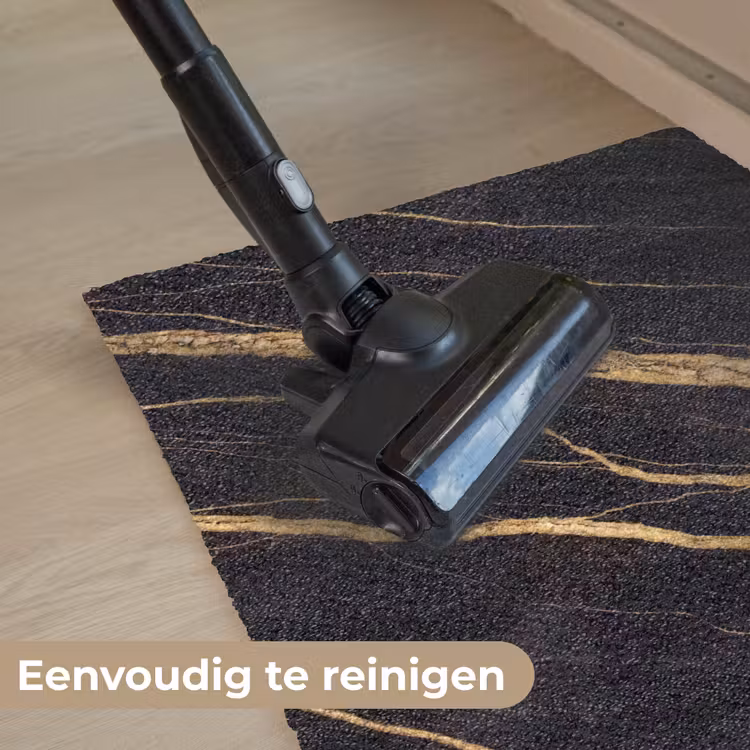 Marmer - Goud - Textuur - Abstract - Zwart Deurmat klein -reinigen_NL