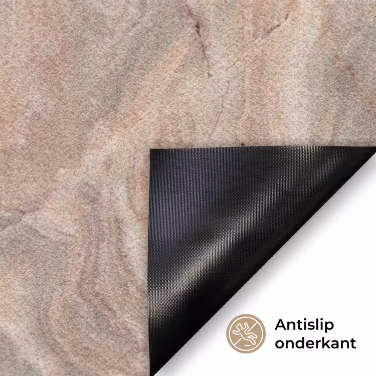 Marmer - Patroon - Abstract - Beige - Groen Deurmat klein -antislip_NL