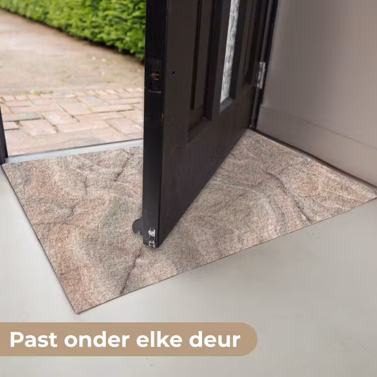 Marmer - Patroon - Abstract - Beige - Groen Deurmat klein -USP_NL