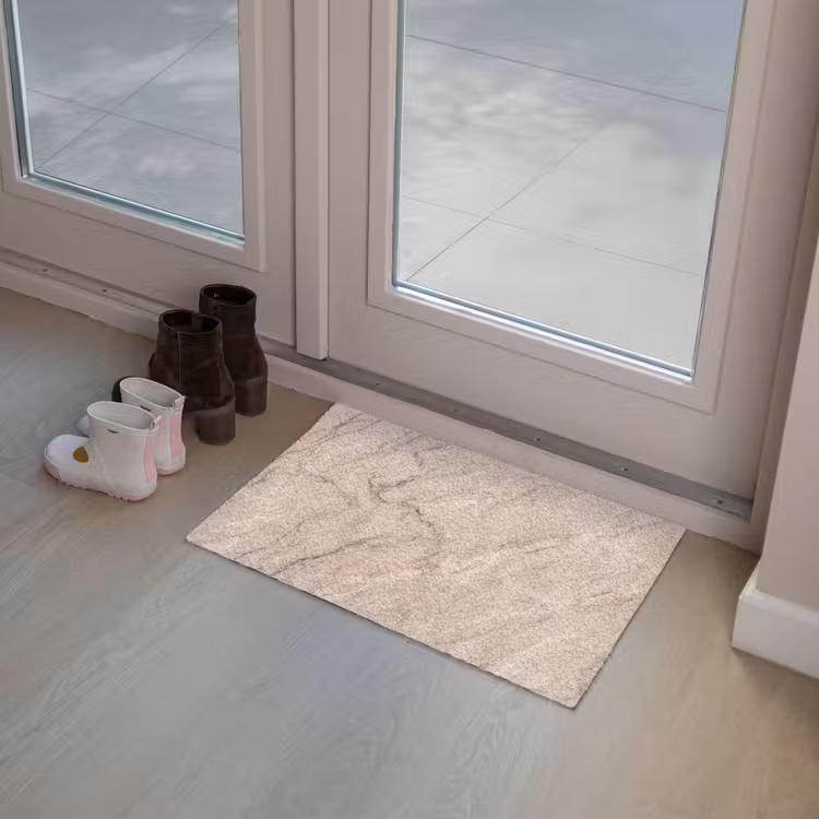 Marmer - Patroon - Abstract - Modern - Beige Deurmat klein -sfeer3