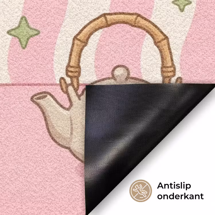 Matcha - Hond - Roze - Groen Deurmat klein -antislip_NL