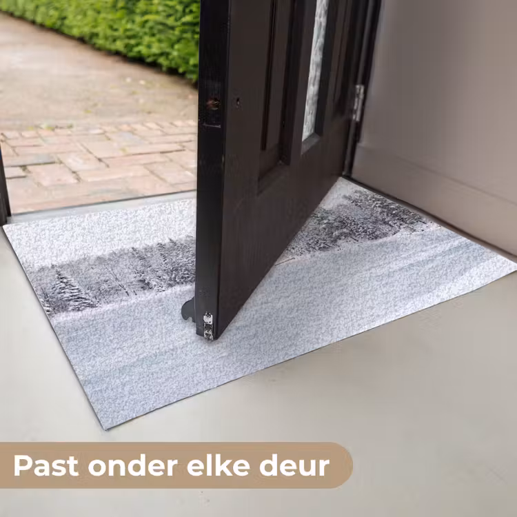 Meer - Dennen - IJs - Winter - Rustgevend Deurmat klein -USP_NL