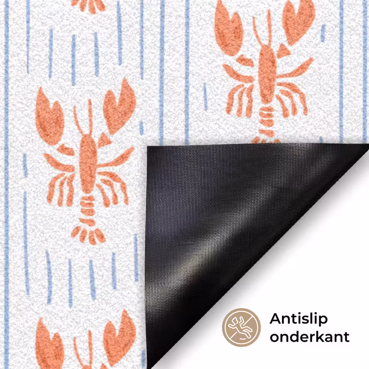 Meer – Hummer – Orange – Blau Deurmat klein 898 -antislip_NL