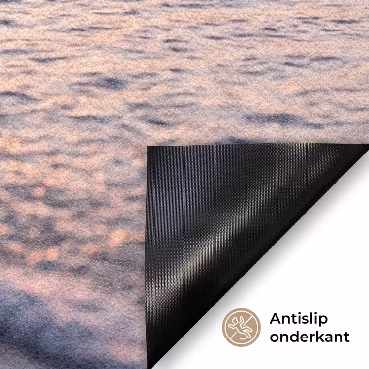 Meeuwen - Strand - Zee - Roze Deurmat klein -antislip_NL