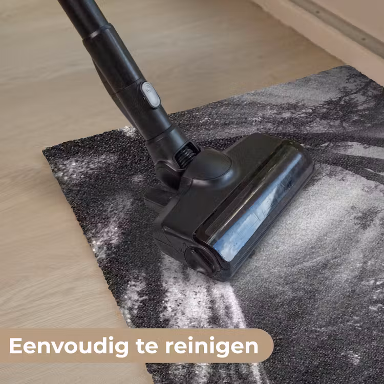 Mens - Hond - Natuur - Zwart-wit - Silhouet Deurmat klein -reinigen_NL