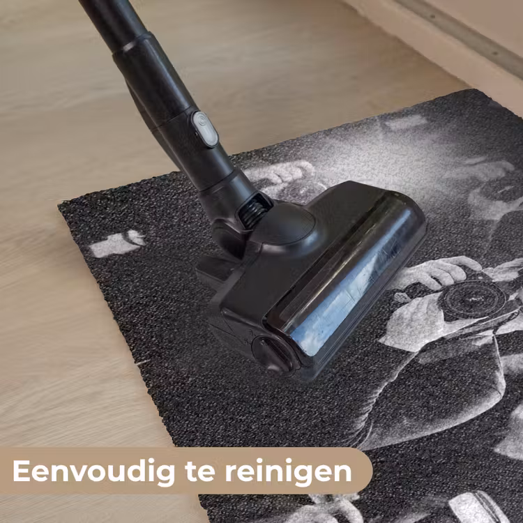 Mensen - Camera - Flitslicht - Zwart-wit - Media Deurmat klein -reinigen_NL