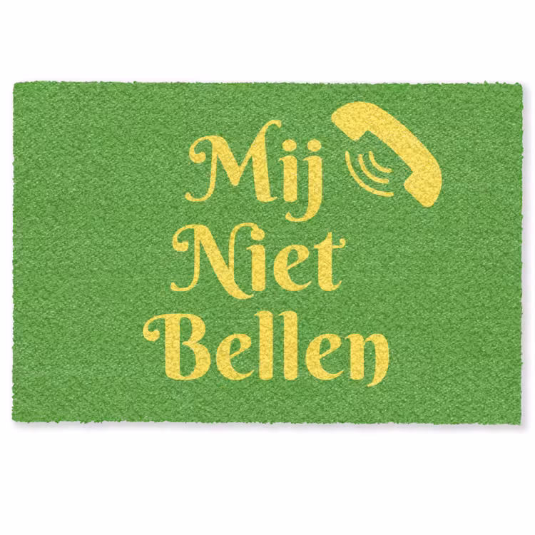 Mij niet bellen - Telefoon - Groen Deurmat klein -zkaufland3d