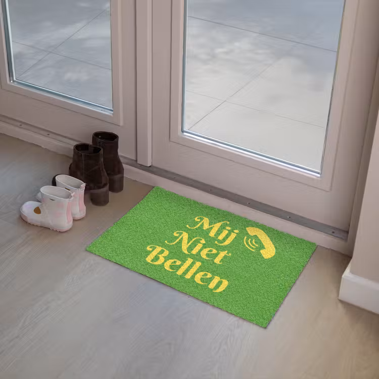 Mij niet bellen - Telefoon - Groen Deurmat klein -sfeer3