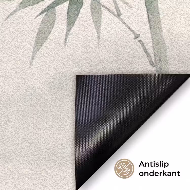 Minimalistisch - Bamboe - Groen Deurmat klein -antislip_NL