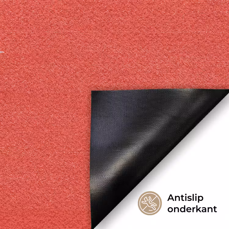 Minimalistisch - Kerstbomen - Rood - Sneeuw Deurmat klein -antislip_NL