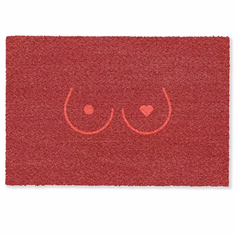 Minimalistisch - Lijnillustratie - Rood Deurmat klein -zkaufland3d