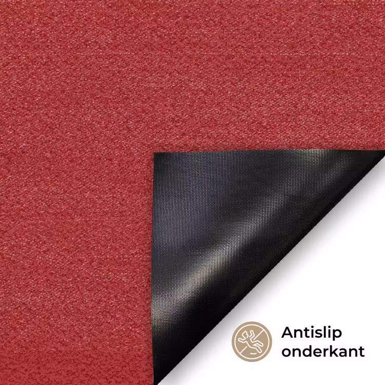 Minimalistisch - Lijnillustratie - Rood Deurmat klein -antislip_NL