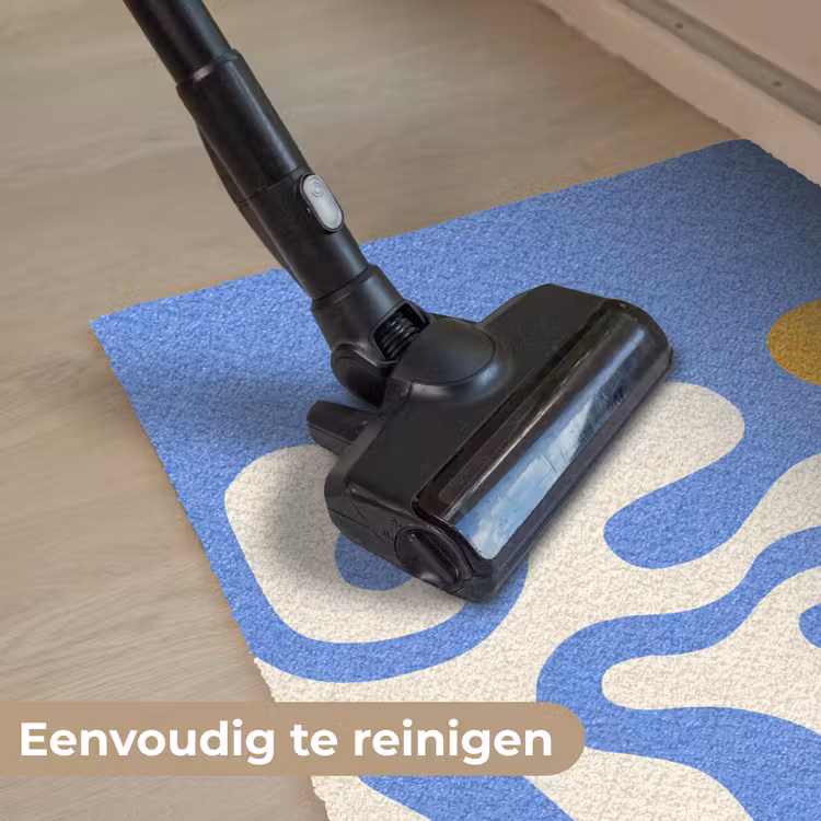 Minimalistisch - Organisch patroon - Blauw Deurmat klein -reinigen_NL