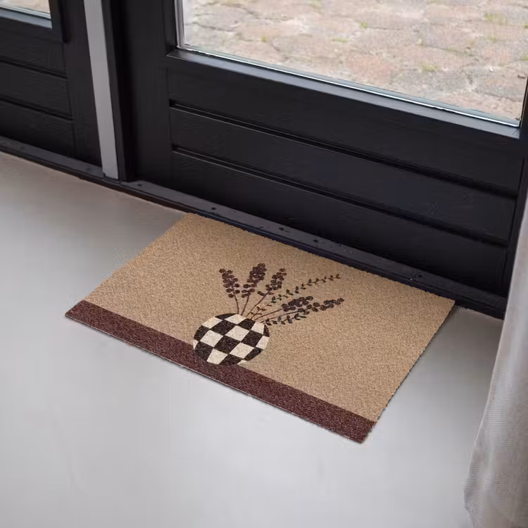 Minimalistisch - Vaas - Bloemen - Bruin Deurmat klein -sfeer2
