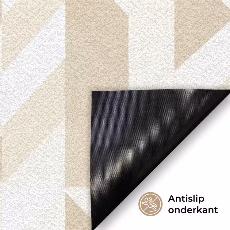 Modern - Abstract - Beige Deurmat klein 898 -antislip_NL