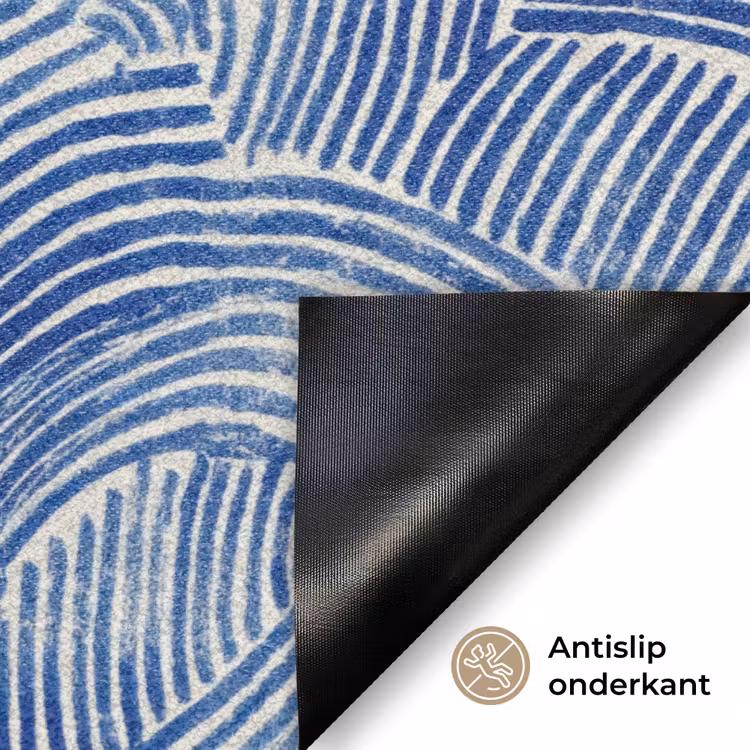 Modern - Abstract - Blauw Deurmat klein 898 -antislip_NL