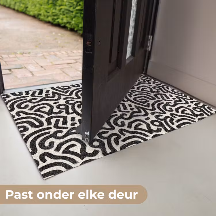 Modern - Abstract - Zwart Deurmat klein 898 -USP_NL