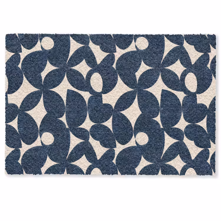 Modern - Geometrisch - Blauw Deurmat klein 898 -zkaufland3d