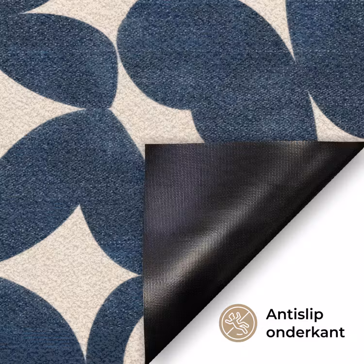 Modern - Geometrisch - Blauw Deurmat klein 898 -antislip_NL