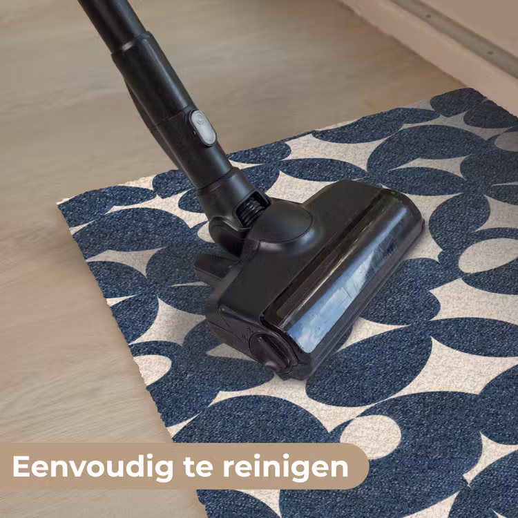 Modern - Geometrisch - Blauw Deurmat klein 898 -reinigen_NL