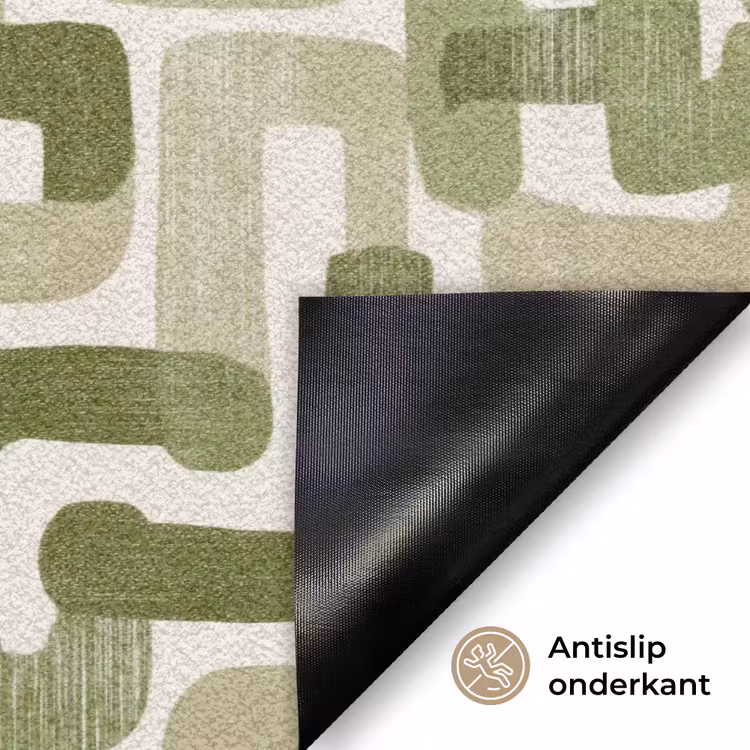 Modern - Grafisch - Groen Deurmat klein 898 -antislip_NL