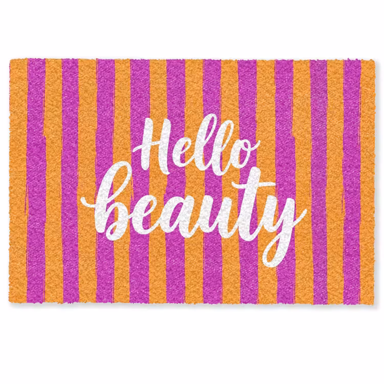 Modern - Hello - Oranje Deurmat klein -zkaufland3d
