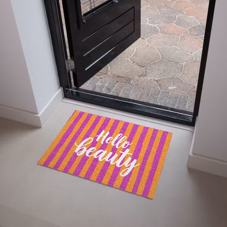 Modern - Hello - Oranje Deurmat klein -sfeer5