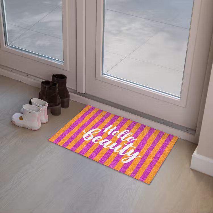 Modern - Hello - Oranje Deurmat klein -sfeer3