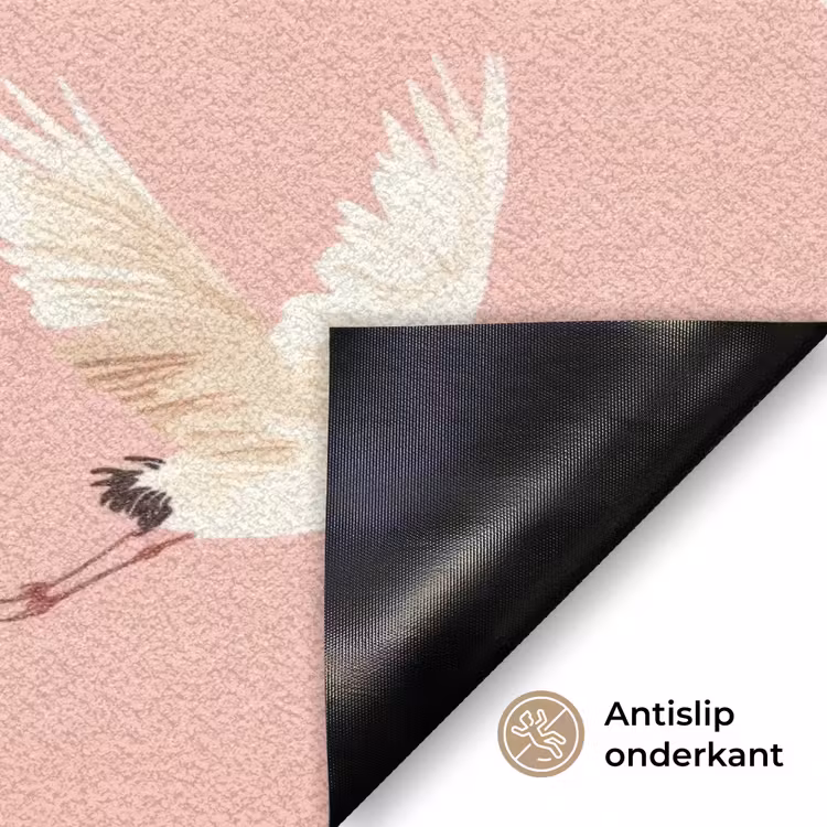 Modern - Kraanvogels - Roze Deurmat klein 898 -antislip_NL