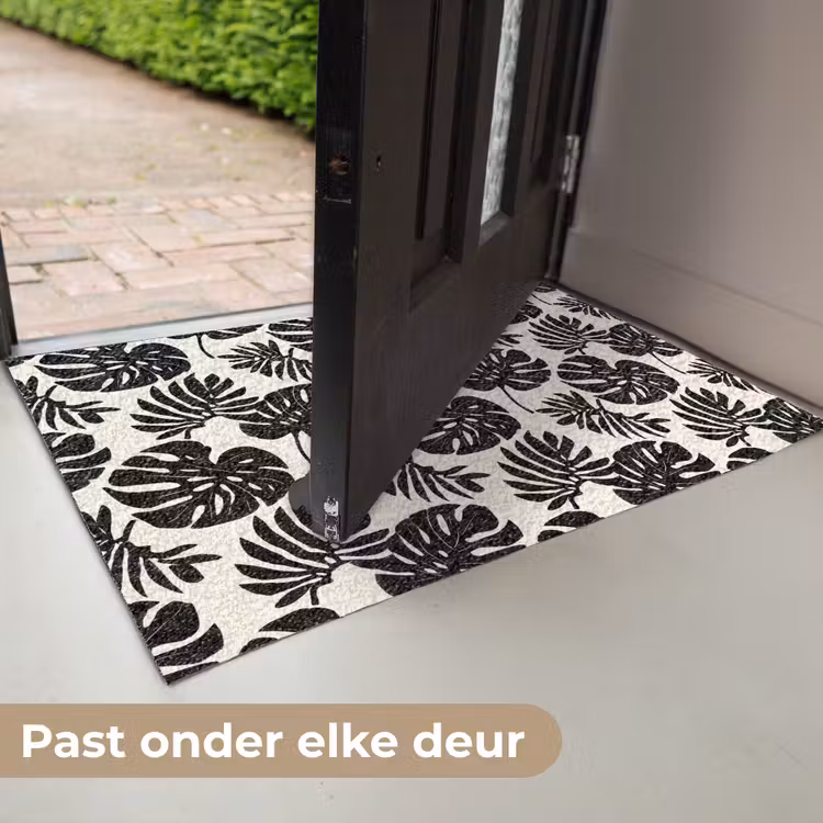 Modern - Monstera - Zwart Deurmat klein 898 -USP_NL