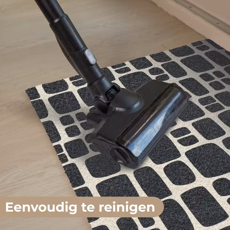Modern - Organisch - Zwart Deurmat klein 898 -reinigen_NL