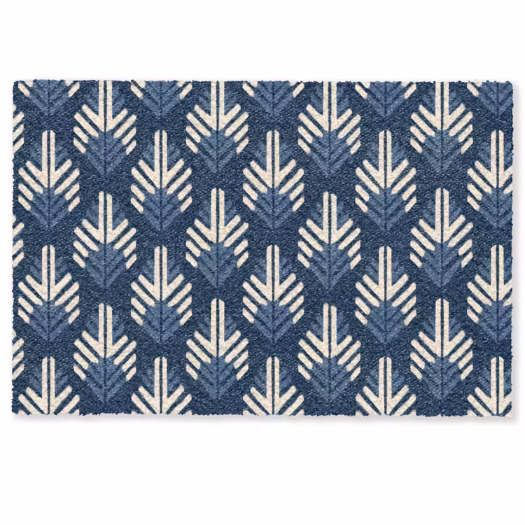 Modern - Patroon - Blauw Deurmat klein 898 -zkaufland3d