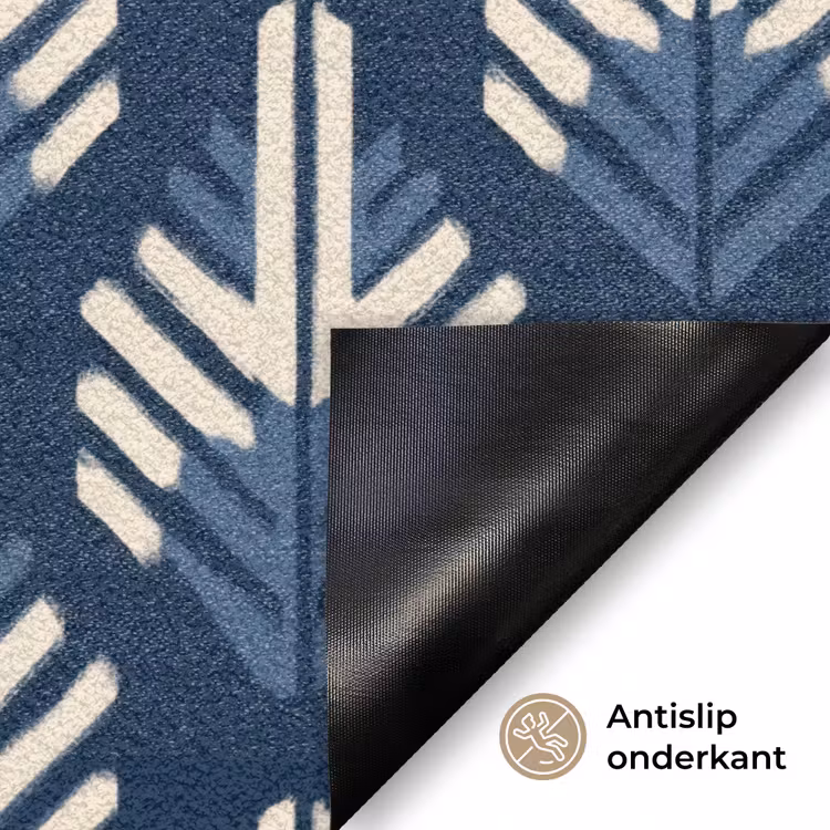 Modern - Patroon - Blauw Deurmat klein 898 -antislip_NL