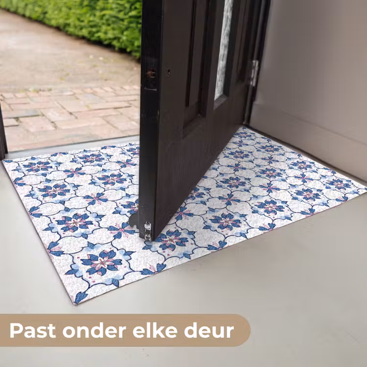 Modern - Patroon - Blauw - Roze Deurmat klein 898 -USP_NL