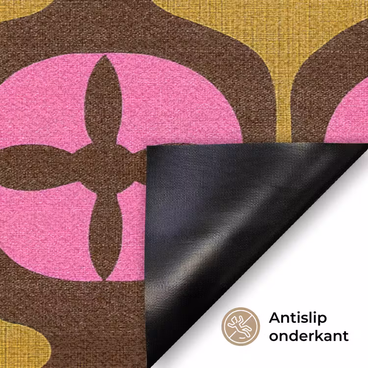 Modern - Patroon - Roze Deurmat klein 898 -antislip_NL