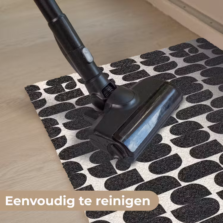 Modern - Patroon - Zwart Deurmat klein 898 -reinigen_NL