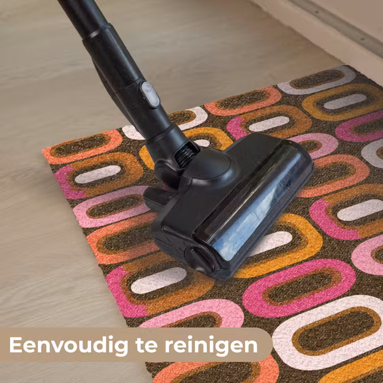 Modern - Retro - Kleurrijk Deurmat klein 898 -reinigen_NL