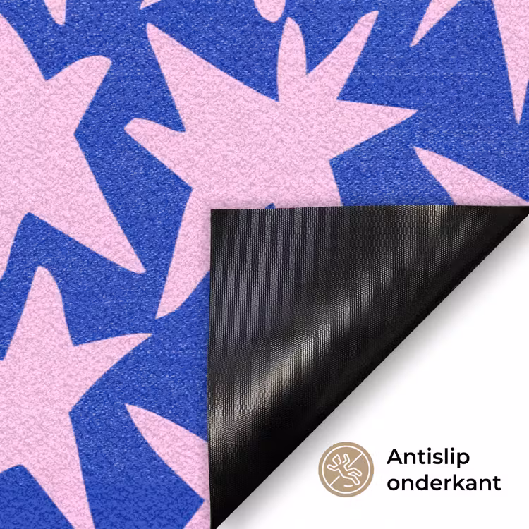 Modern - Sterren - Blauw Deurmat klein 898 -antislip_NL