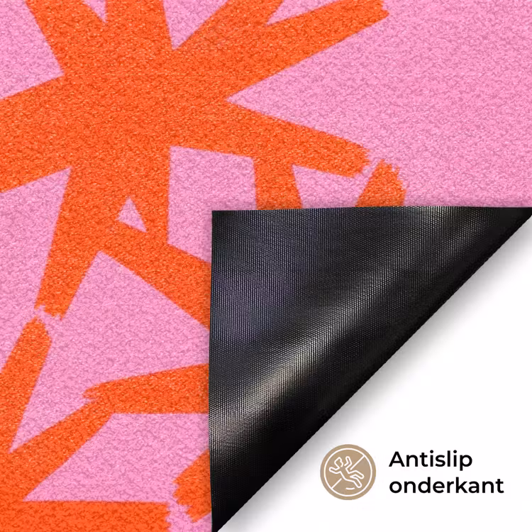 Modern - Sterren - Roze Deurmat klein 898 -antislip_NL