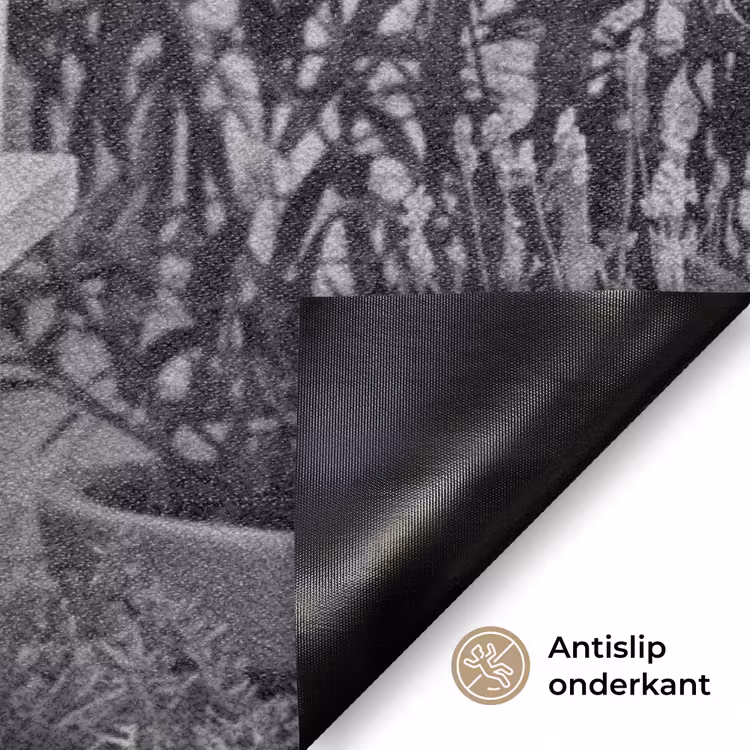 Modern - Vrouw - Zwart - Wit Deurmat klein -antislip_NL