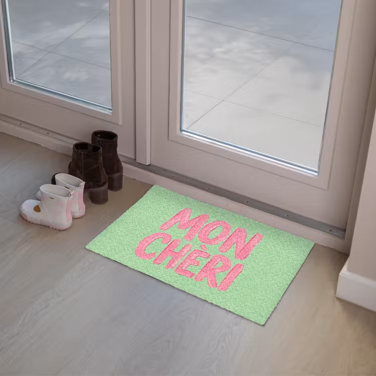 Mon cheri - Groen - Roze Deurmat klein -sfeer3