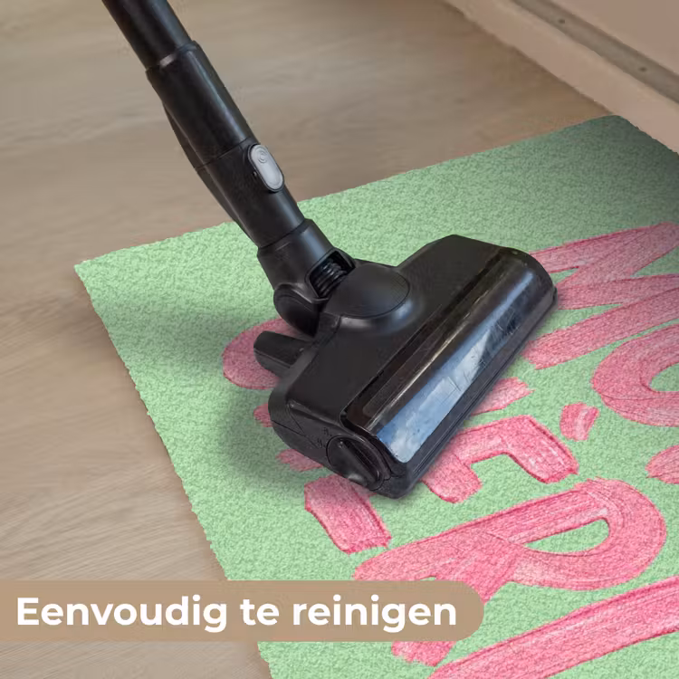 Mon cheri - Groen - Roze Deurmat klein -reinigen_NL