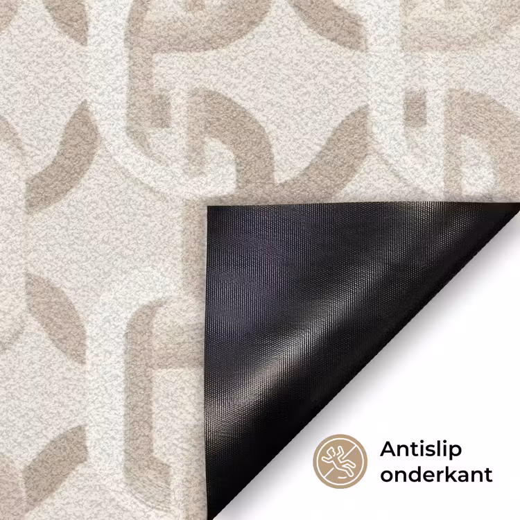 Motief - Abstract - Beige Deurmat klein 898 -antislip_NL