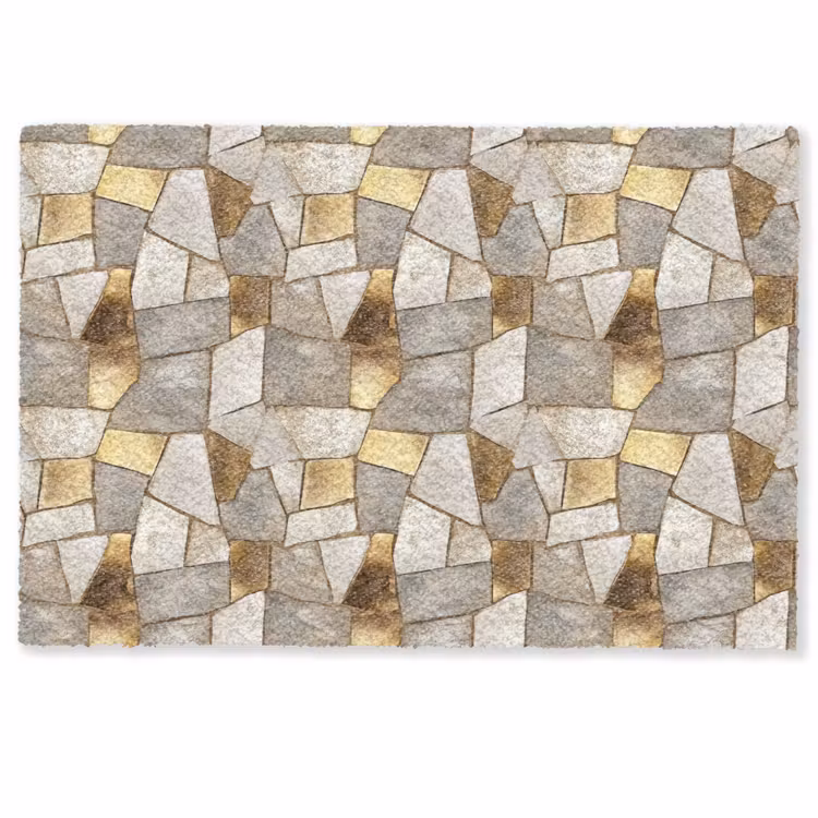 Mozaïek - Marmer - Goud Deurmat klein 898 -zkaufland3d
