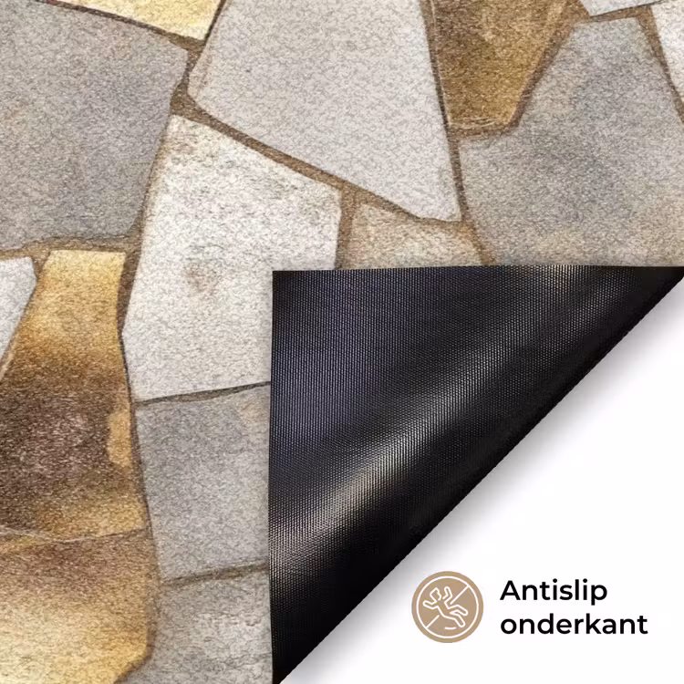 Mozaïek - Marmer - Goud Deurmat klein 898 -antislip_NL