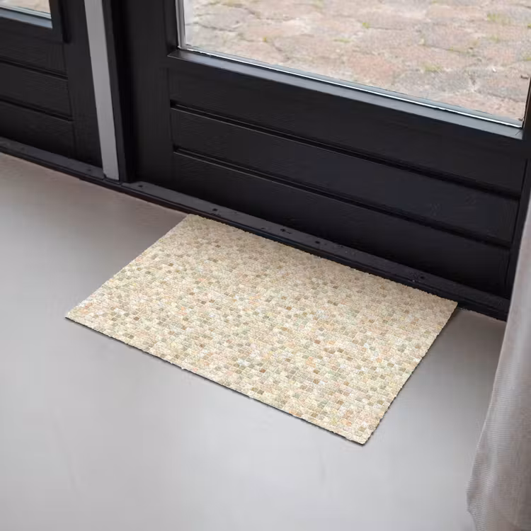 Mozaïek - Patroon - Beige Deurmat klein 898 -sfeer2